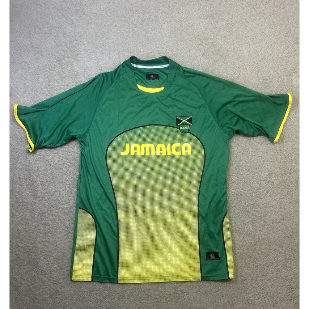 ORRO Football Club Team Jamaica Football Futbol‎ Jersey Green/Yellow Size 3XL